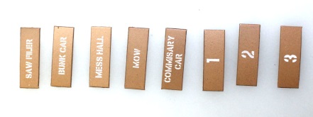 Name & Number Board Set ( On30 Kit Bashing )
